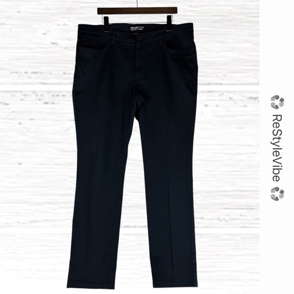 AWEARNESS KENNETH COLE Men’s Size 38x34 Pants Navy Chinos Khakis 5 Pocket Style - Picture 1 of 15